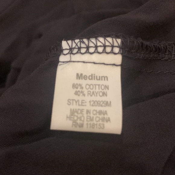 NWT Nine 1 Eight Long Sleeve Sheer Black Blouse, Size Medium - Picture 8 of 9